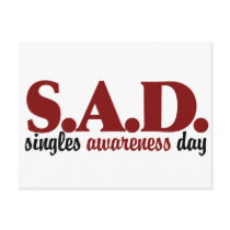 SAD Singles Awareness Day Postcards