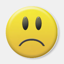 Sad Smiley Face Fridge Magnets