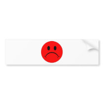 Sad Smiley Face Happy Smile Expression Smilie bumper stickers