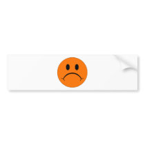 Sad Smiley Face Happy Smile Expression Smilie Bumper Sticker