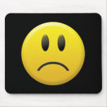 Sad Smiley Face Mouse Pads