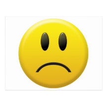 Sad Smiley Face Post Card