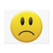 Sad Smiley Face postcards
