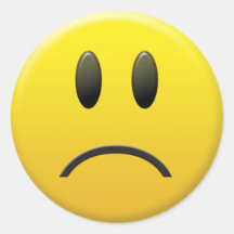 Sad Smiley Face Stickers