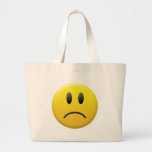 Sad Smiley Face Tote Bags