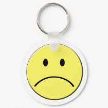 Sad Smiley Keychain