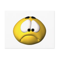 sad smiley postcards