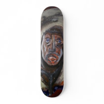 sad troll lady custom skateboard
