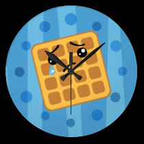 Sad Waffle wall clocks