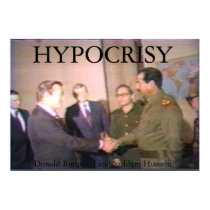 Saddam and Rummy Make a Deal posters