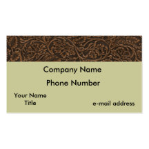 Saddle Leather Business Card Templates
