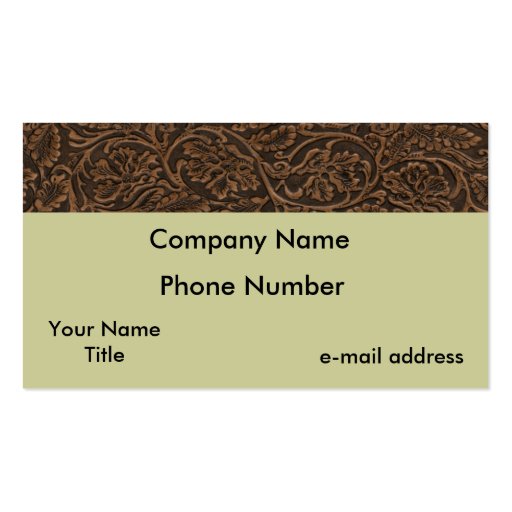 Saddle Leather Business Card Templates (front side)