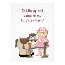 Saddle Up Birthday Party Invitation