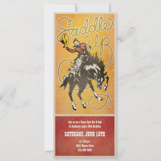Saddle Up Cowboy Party Invitation invitation