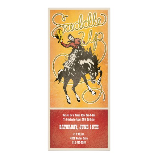 Saddle Up Cowboy Party Invitation