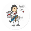 Saddle Up! Cowboy Stick Figure Sticker by stick_figures Saddle Up! Cowboy Stick Figure Sticker