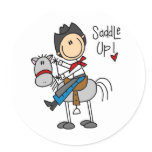Saddle Up! Cowboy Stick Figure Sticker