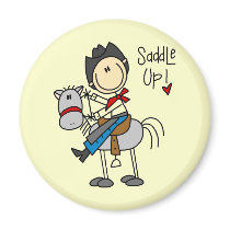 Saddle Up Cowboy Tshirts and Gifts magnets by stick_figures Saddle Up Cowboy Tshirts and Gifts magnets