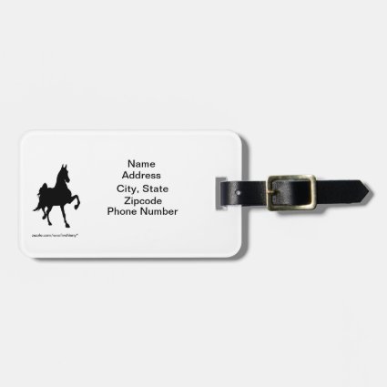 Personalized Saddlebred Baggage Tags