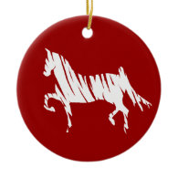Saddlebred Art Christmas Ornaments