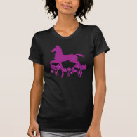 Saddlebred Foal Flowers Orchid Tee Shirt
