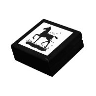 Saddlebred Foal Silhouette Butterflies Gift Box