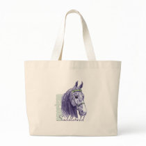 Saddlebred Head Study, Blue bags by DDGraphix Saddlebred Head Study, Blue bags