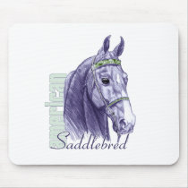 Saddlebred Head Study, Blue mousepads by DDGraphix Saddlebred Head Study, Blue mousepads