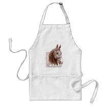 Saddlebred Head Study, Brown aprons by DDGraphix Saddlebred Head Study, Brown aprons