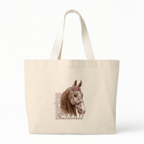 Saddlebred Head Study, Brown bags by DDGraphix Saddlebred Head Study, Brown bags