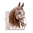 ladies_casual_tshirt - From original drawing by DD Graphix artist Robin Nuttall, own this stunning American Saddlebred design. Also available in blue/green colors.