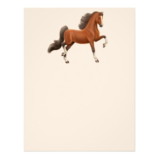 Saddlebred Horse Stationery Letterhead Template | Zazzle