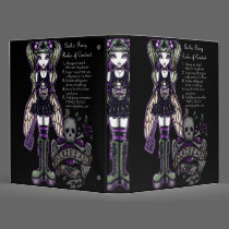 "Sadie" Gothic Emo Fairy Art Binder
