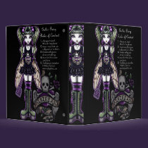 "Sadie" Gothic Emo Fairy Art Binder