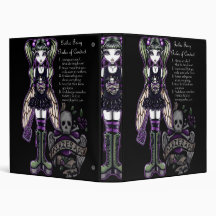 "Sadie" Gothic Emo Fairy Art Binder