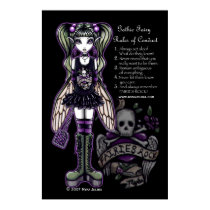Sadie Gothic Faery Rules of Conduct Poster posters