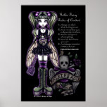 Sadie Gothic Faery Rules of Conduct Poster posters