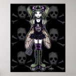 "Sadie" Gothic Punk Bug Pixie Print