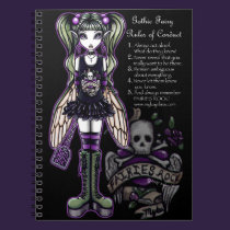 Sadie Rules Gothic Fly Fairy Skull Notebook notebooks