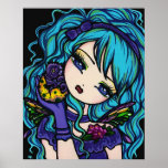 Sadie's Dragon Fairy Princess Dragon Fantasy Art Poster