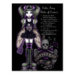Sadies' Rules of Conduct Gothic Skull Faery Postcard