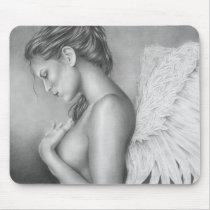Sadness of an angel Mousepad