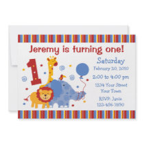 Safari 1st Birthday Custom Invitation