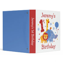 Safari 1st Birthday Keepsake Binder