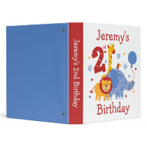 Safari 2nd Birthday Keepsake Binder