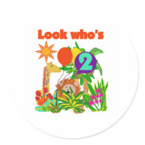 Safari 2nd Birthday stickers by kids_birthdays Safari 2nd Birthday stickers