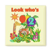 Safari 2nd Birthday T-shirts and Gifts magnets