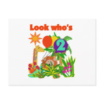 Safari 2nd Birthday T-shirts and Gifts postcards by kids_birthdays Safari 2nd Birthday T-shirts and Gifts postcards