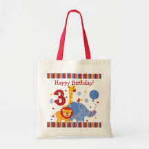 Safari 3rd Birthday Custom Bag