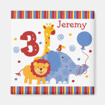 Safari 3rd Birthday Custom Magnet